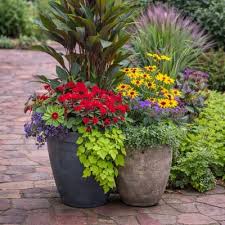 Seasonal Flower Pot Design — Seasonal Color landscaping in Murray, UT by LandArt